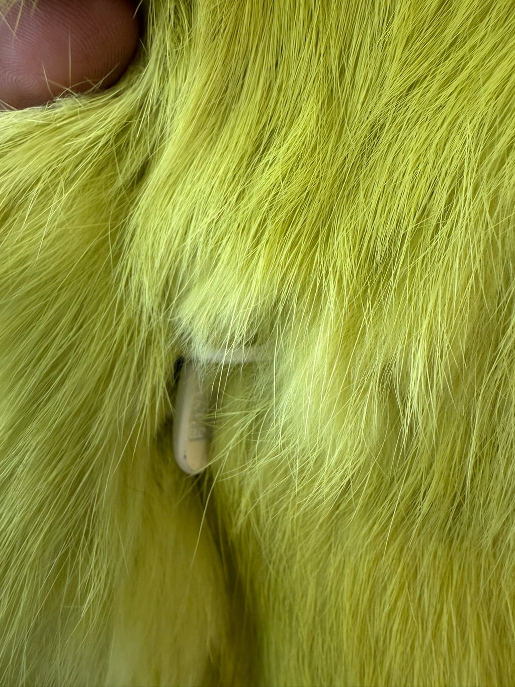 Bright mustard rabbit fuzzy fur short coat