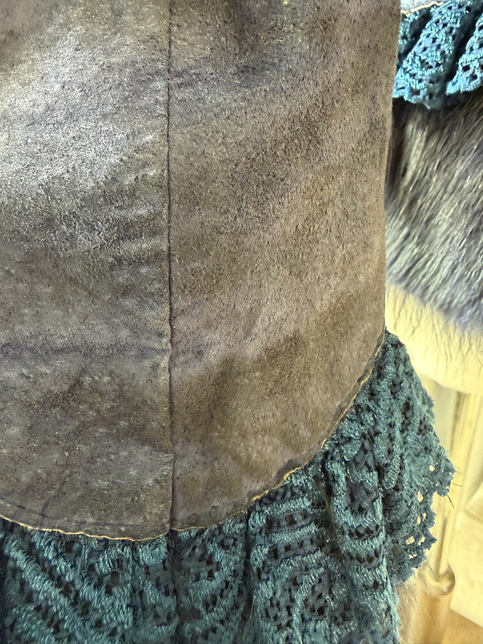 90s Misty blue pigskin jacket from Noveli