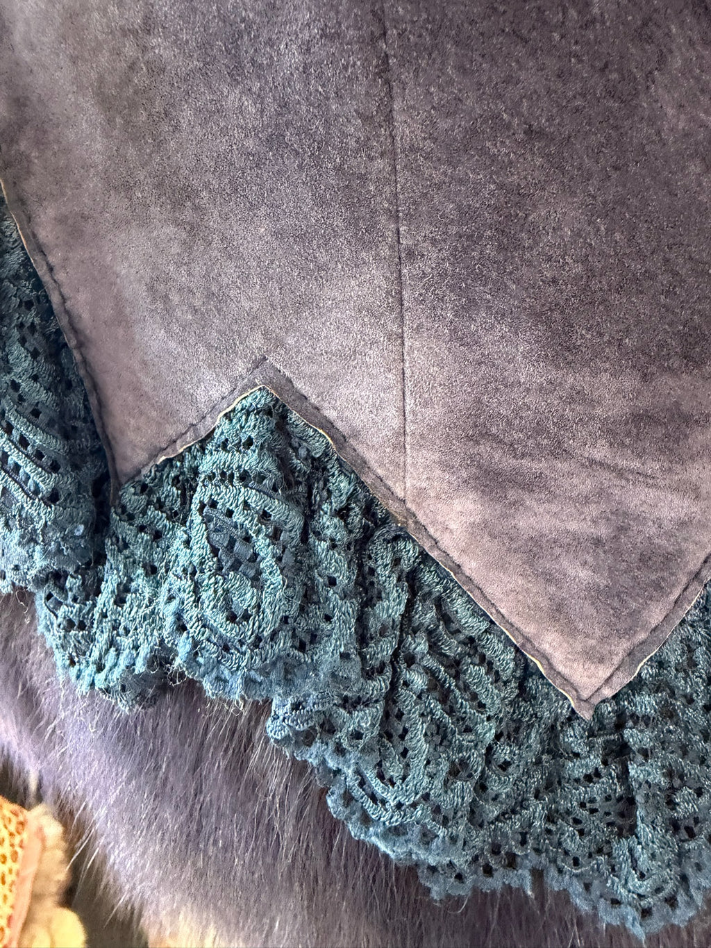 90s Misty blue pigskin jacket from Noveli