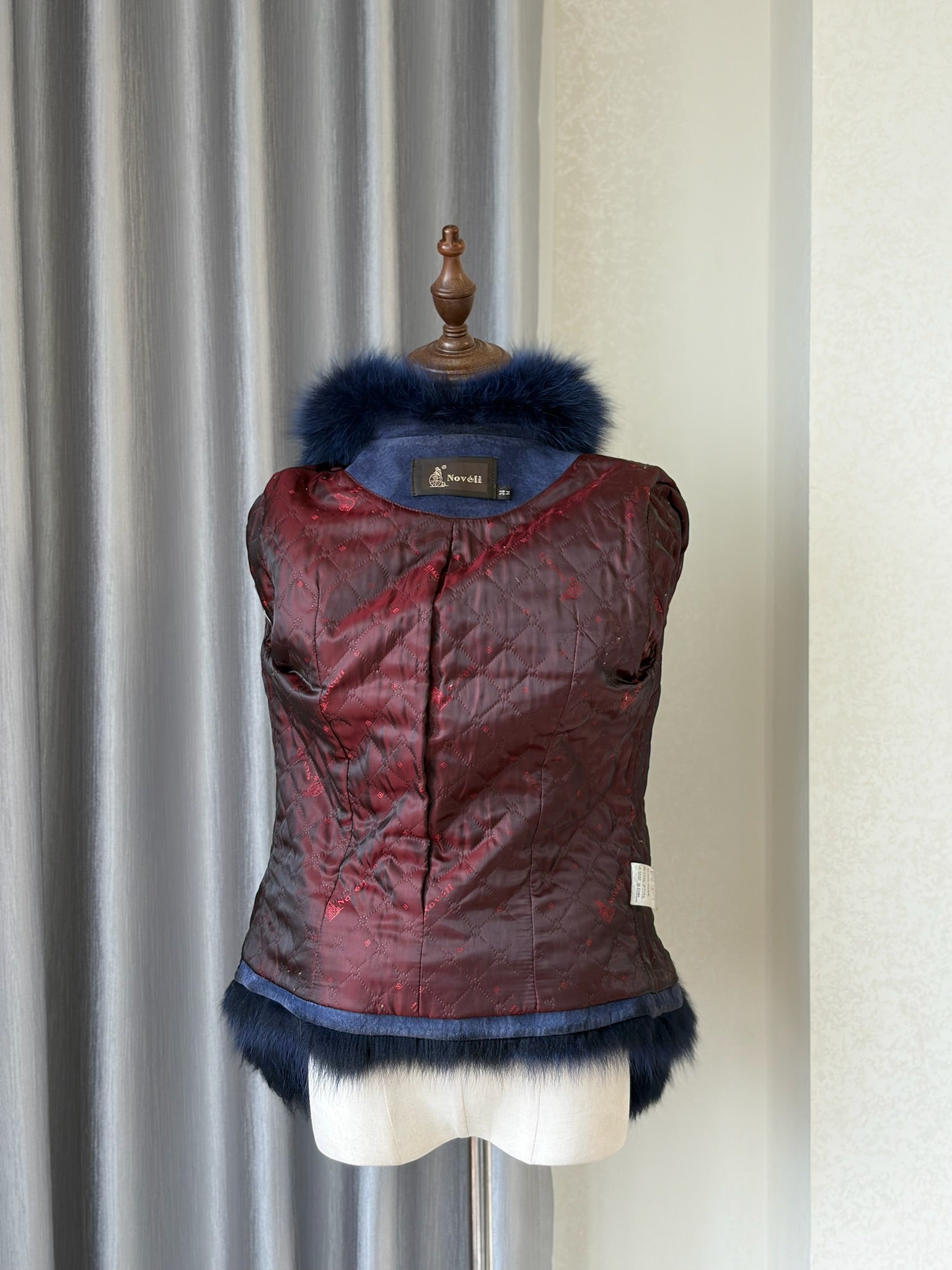 90s Misty blue pigskin jacket from Noveli